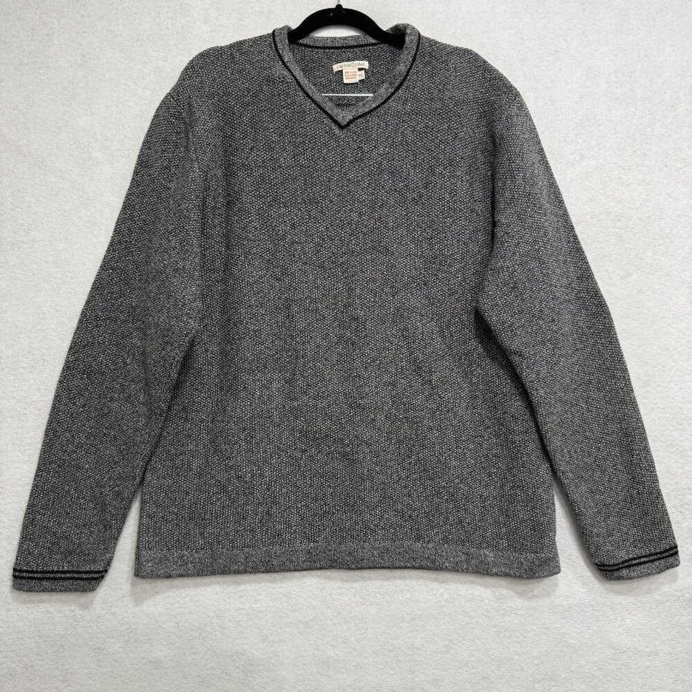 Carbon2Cobalt Sweater Mens XL Gray V Neck Cotton Pullover Casual Lightweight - Picture 1 of 8